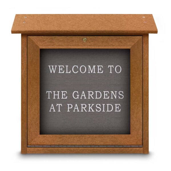 Outdoor Enclosed Combo Board, 48"x36", Black Frame/Green & Burgundy